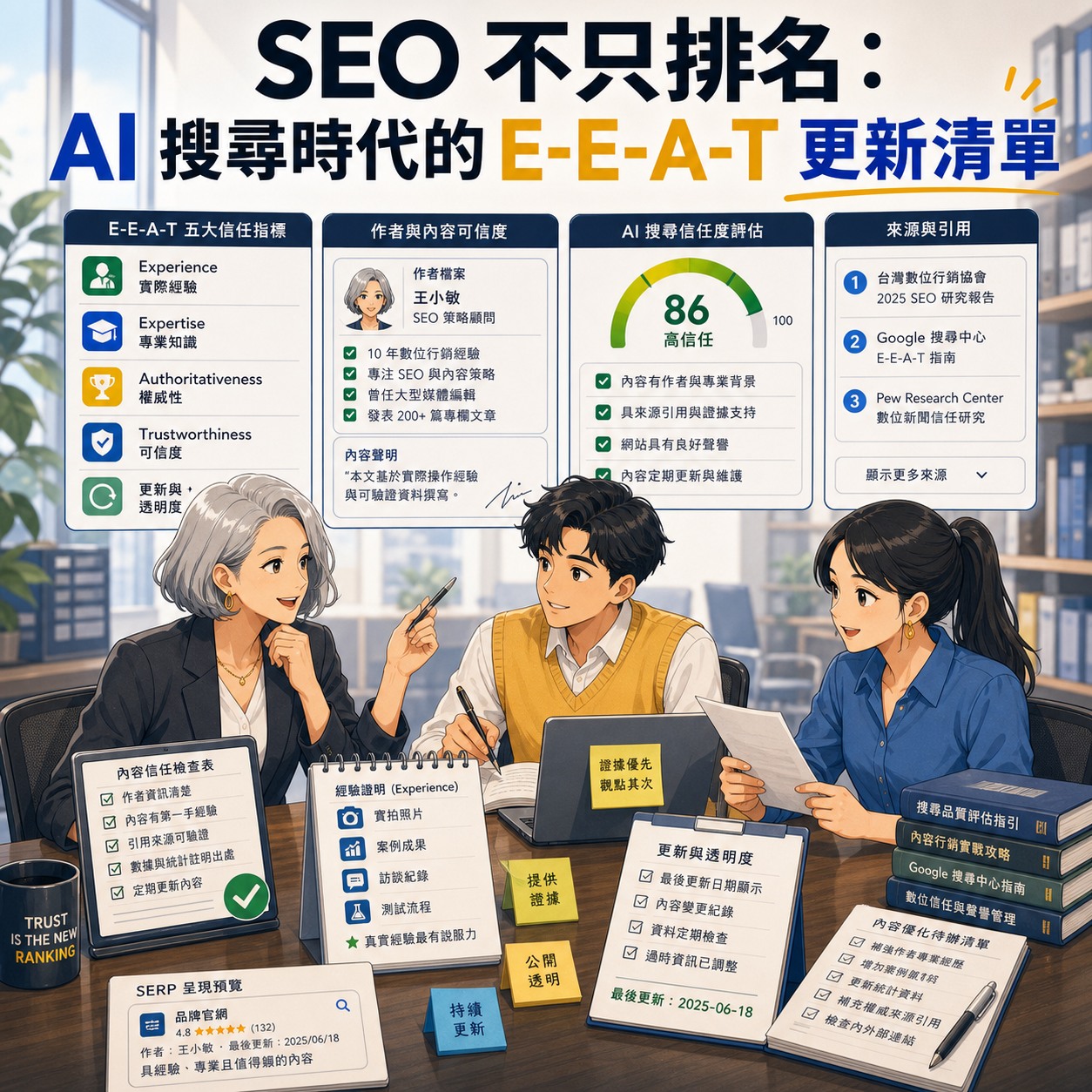 SEO 不只排名：AI 搜尋時代的 E-E-A-T 更新清單
