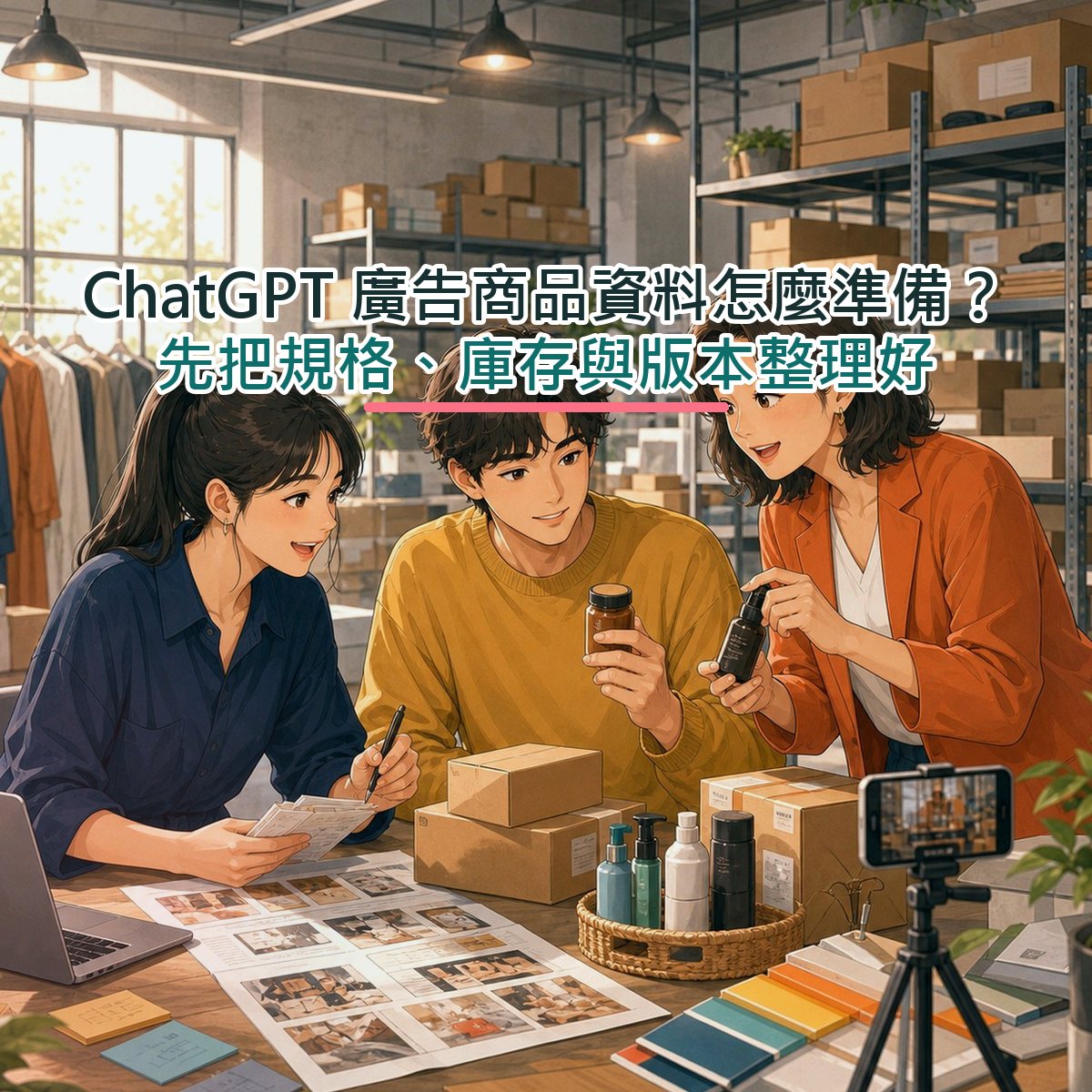 ChatGPT 廣告商品資料怎麼準備？先把規格、庫存與版本整理好