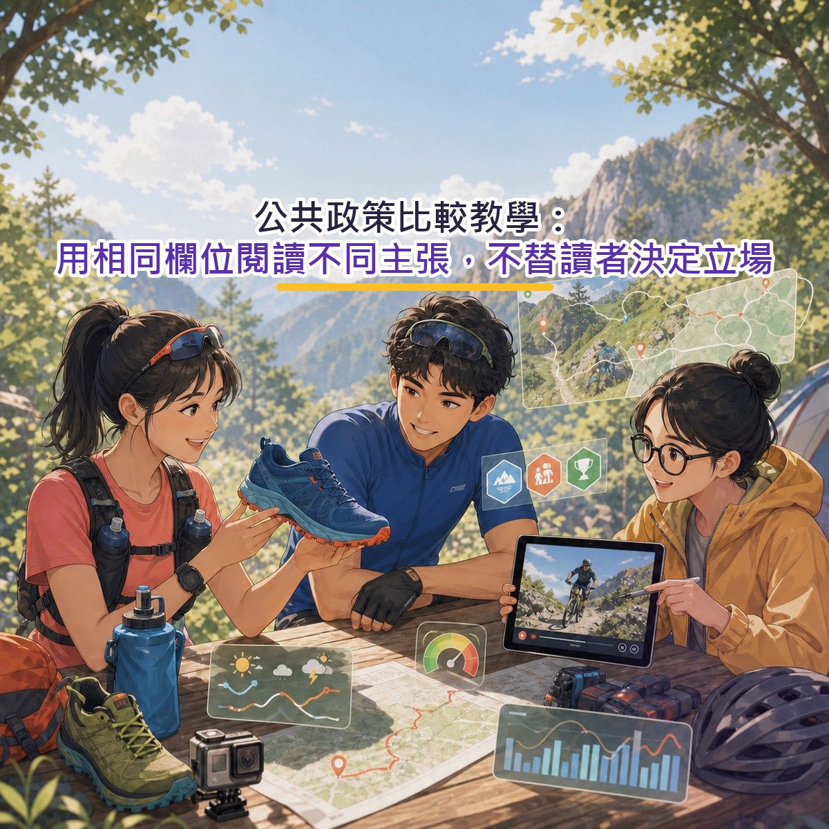 公共政策比較教學：用相同欄位閱讀不同主張，不替讀者決定立場
