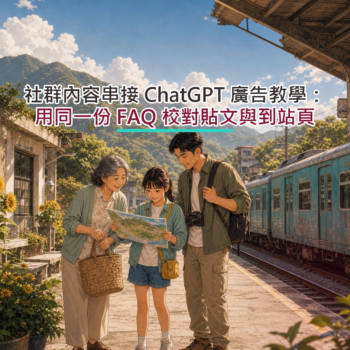 社群內容串接 ChatGPT 廣告教學：用同一份 FAQ 校對貼文與到站頁