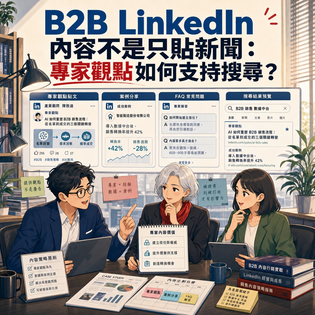 B2B LinkedIn 內容不是只貼新聞：專家觀點如何支持搜尋？