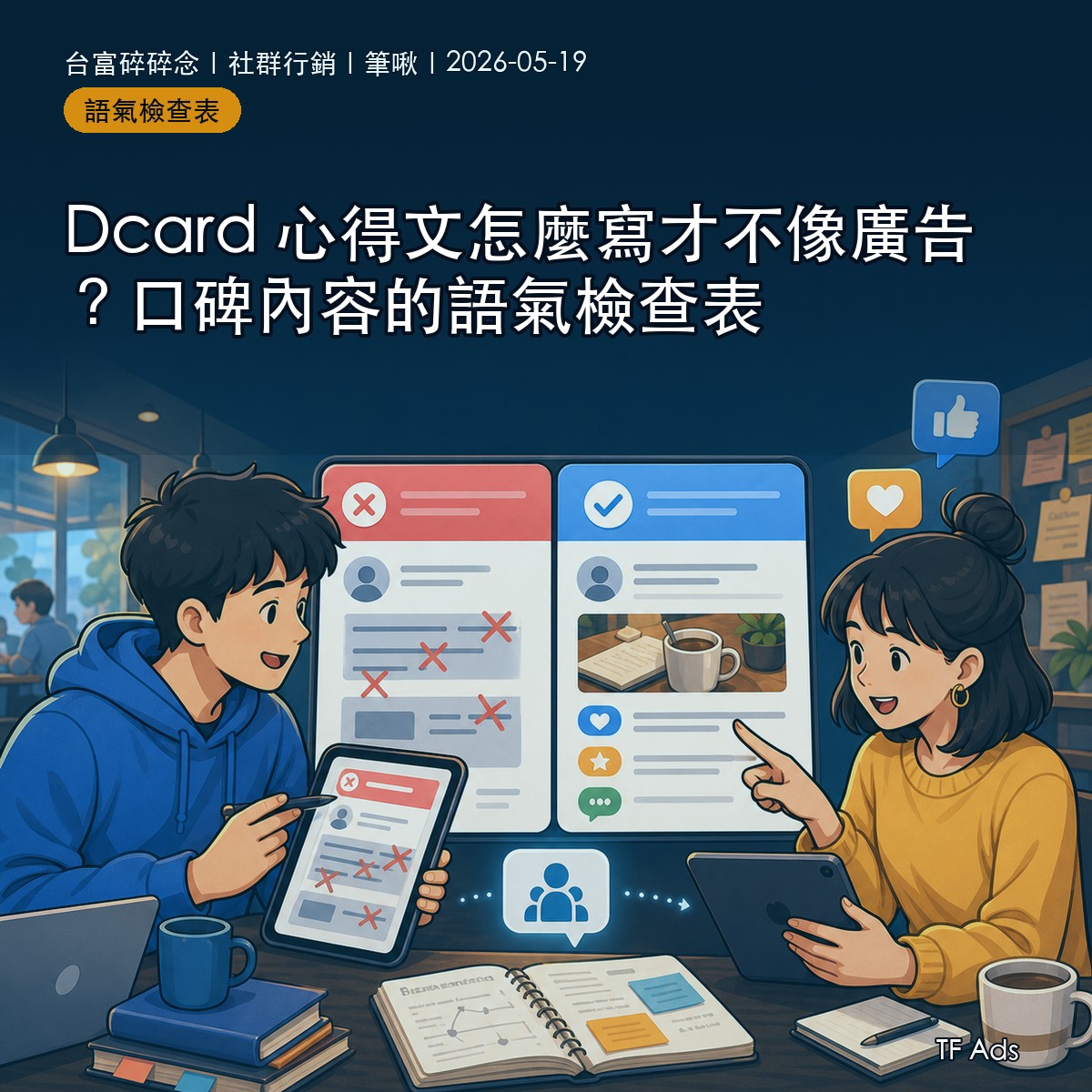 Dcard 心得文怎麼寫才不像廣告？口碑內容的語氣檢查表