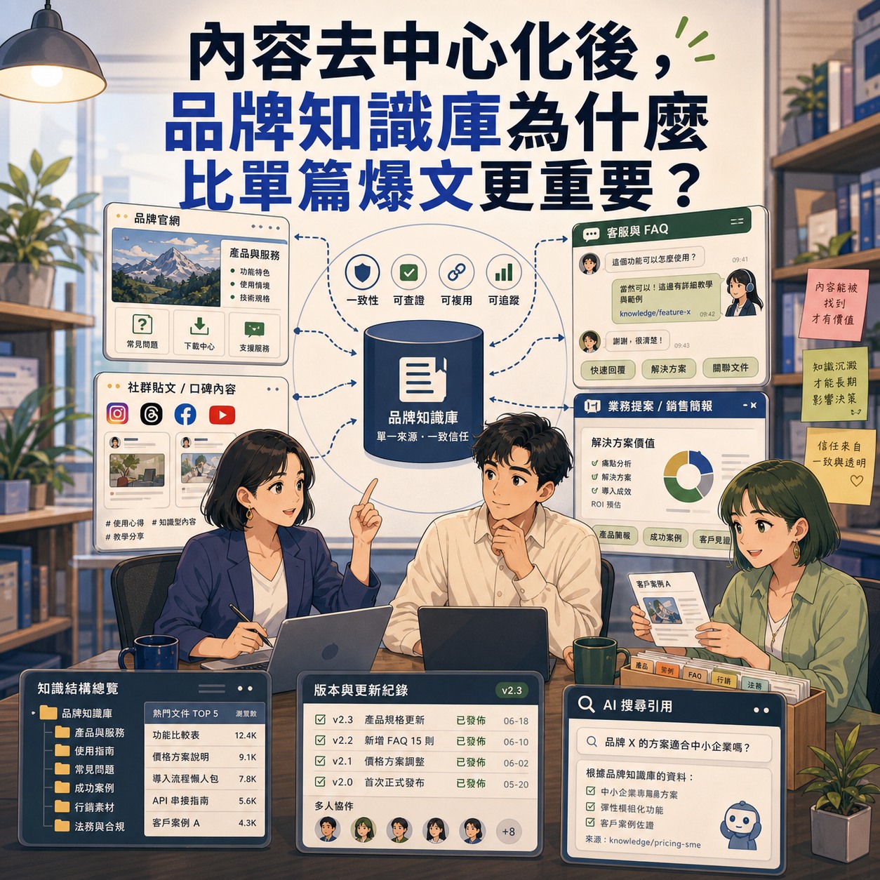 內容去中心化後，品牌知識庫為什麼比單篇爆文更重要？