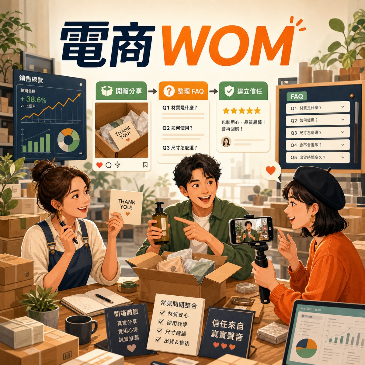小型電商品牌 WOM 佈局：從開箱心得到購買前 FAQ