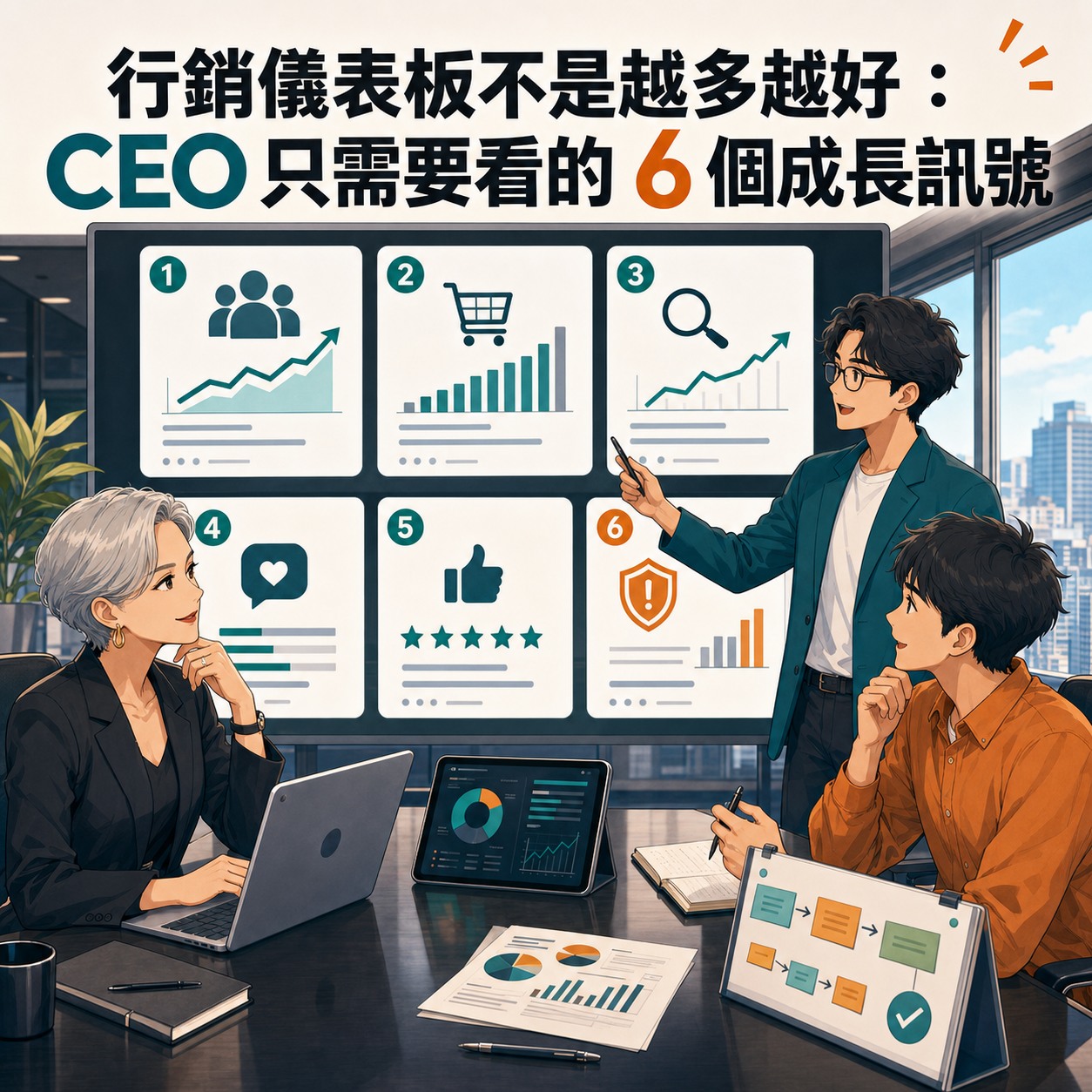行銷儀表板不是越多越好：CEO 只需要看的 6 個成長訊號