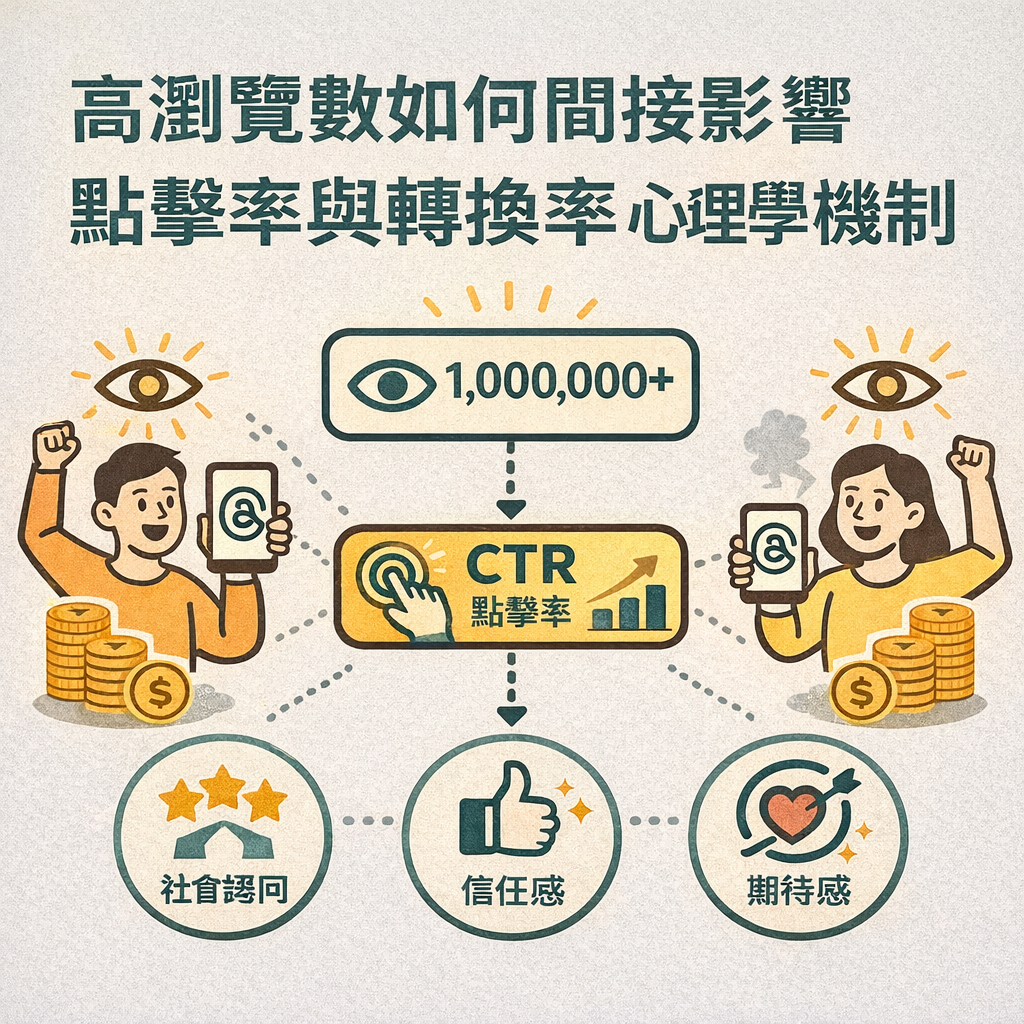 高瀏覽數如何間接影響點擊率與轉換率的心理學機制