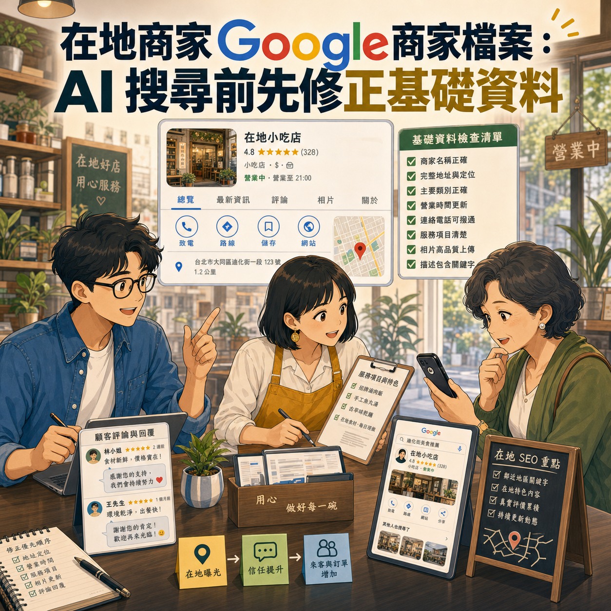 在地商家 Google 商家檔案：AI 搜尋前先修正基礎資料