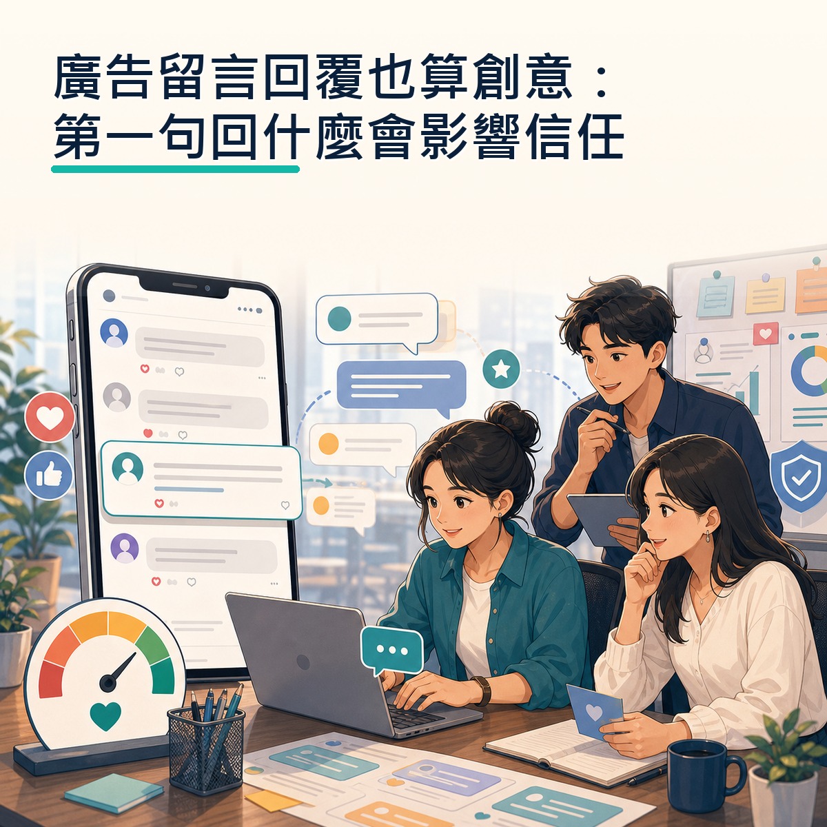廣告留言回覆也算創意：第一句回什麼會影響信任