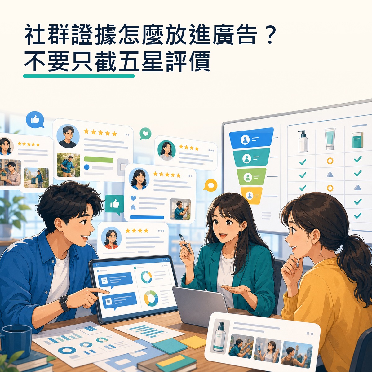 社群證據怎麼放進廣告？不要只截五星評價