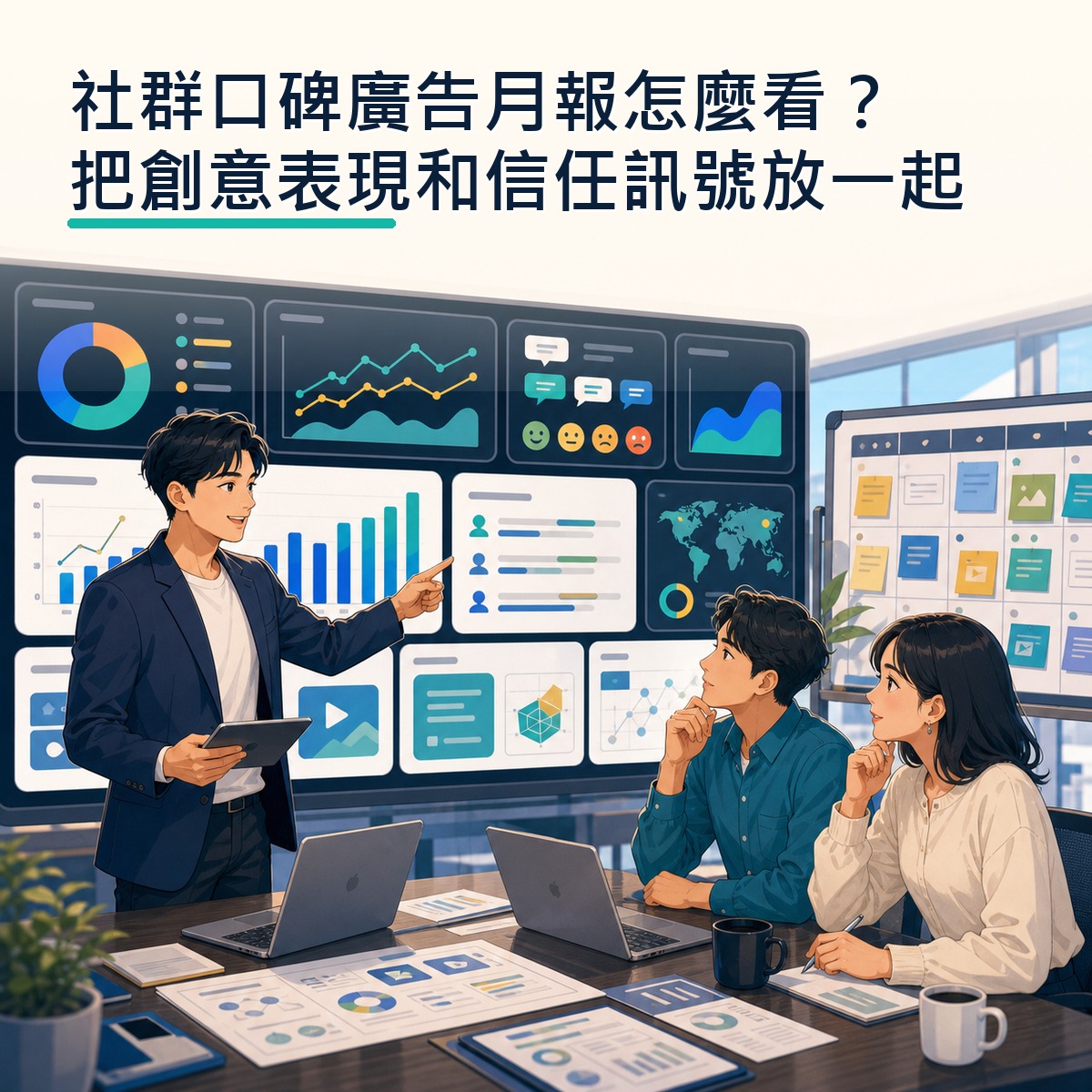 社群口碑廣告月報怎麼看？把創意表現和信任訊號放一起