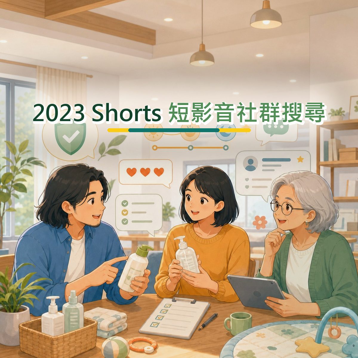 2023 母嬰家庭短影音社群搜尋指南：YouTube Shorts 從看見到行動｜比較內容