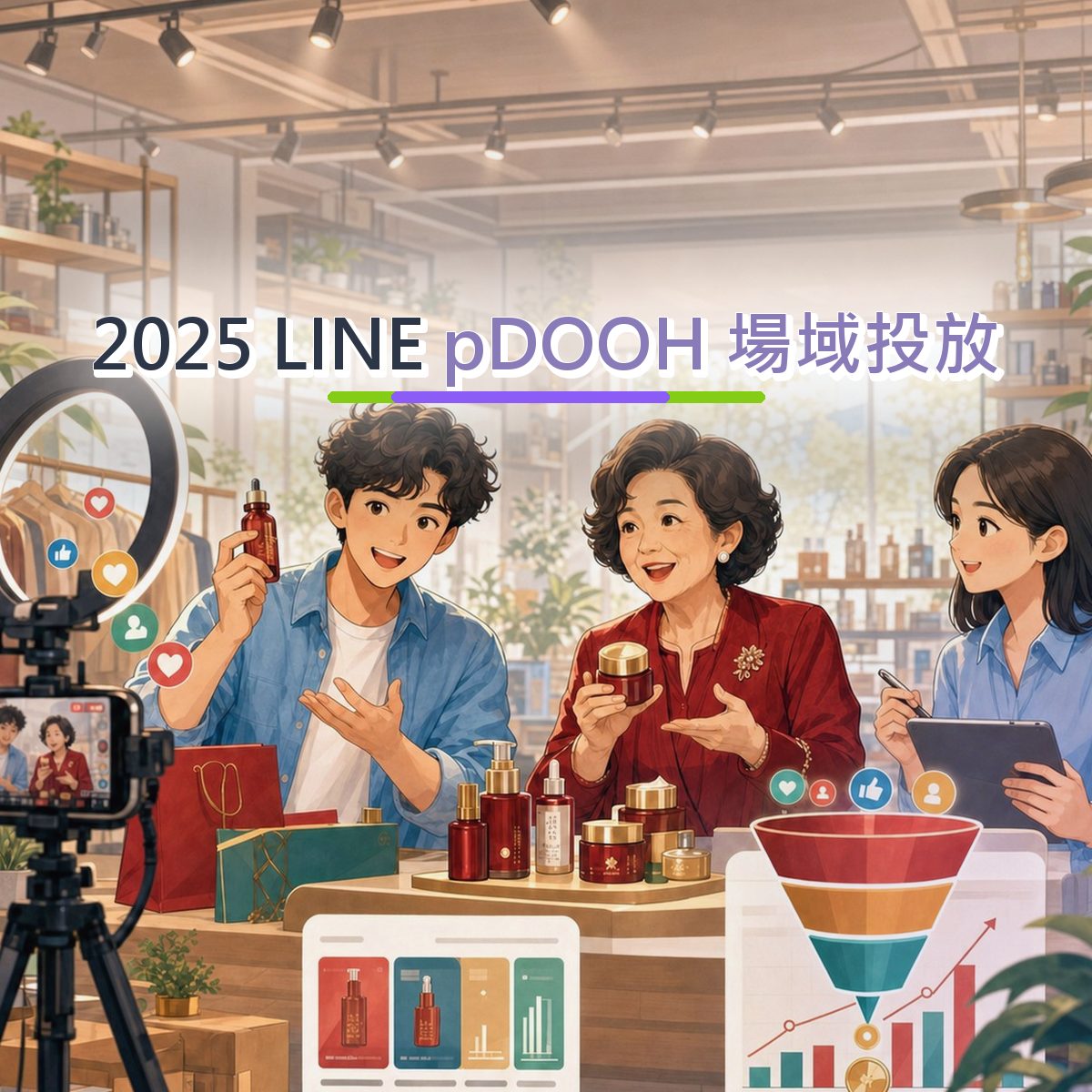 2025 品牌社群題：LINE 的真實心得怎麼設計？｜pDOOH 場域投放