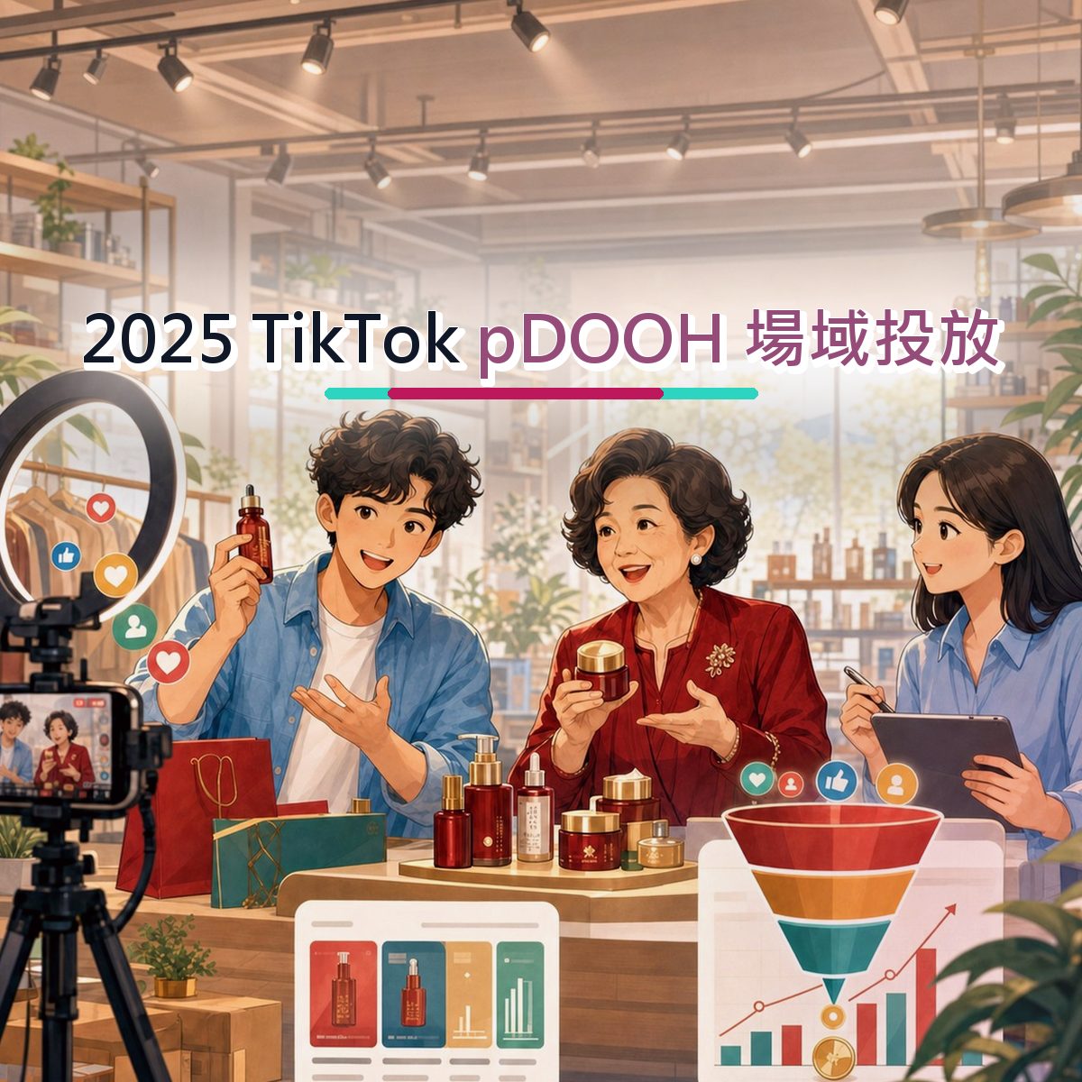 2025 pDOOH 場域投放不是追流行：TikTok 的美妝保養內容方法｜搜尋承接
