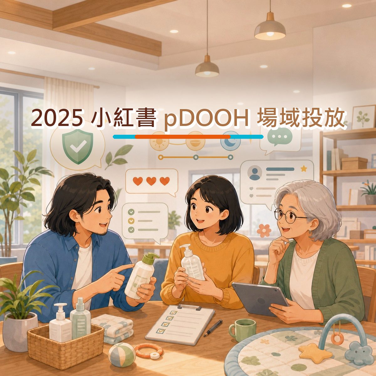 2025 小紅書 口碑企劃：用留言劇本接住母嬰家庭消費者｜pDOOH 場域投放