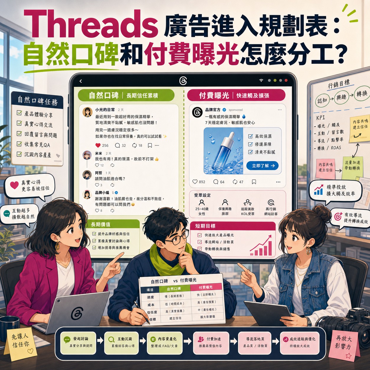 Threads 廣告進入規劃表：自然口碑和付費曝光怎麼分工？