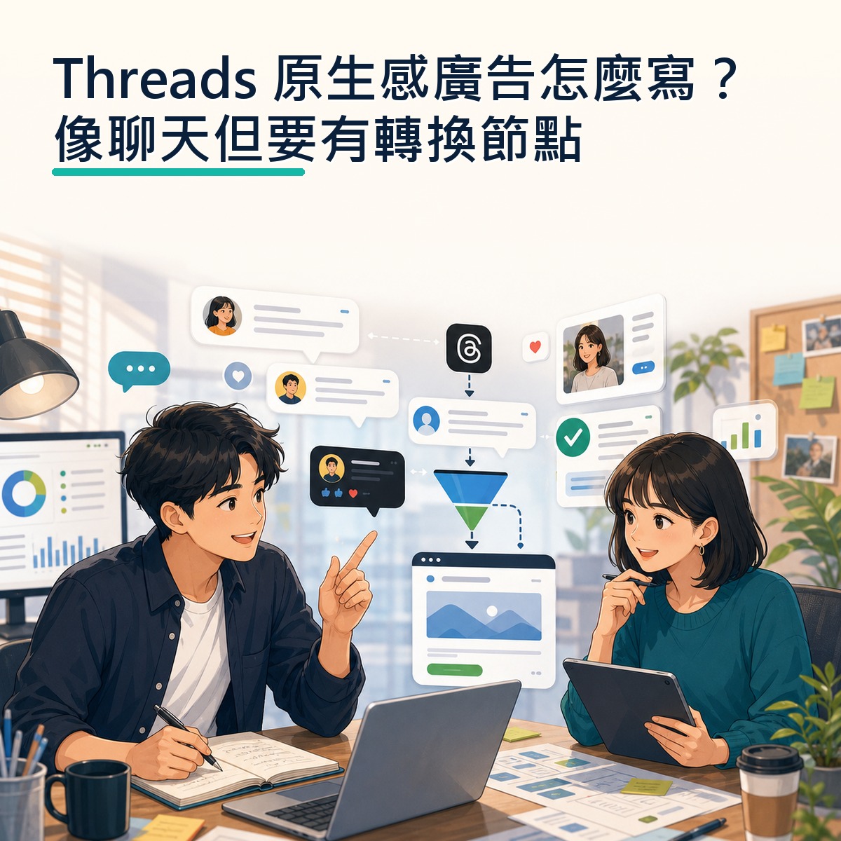 Threads 原生感廣告怎麼寫？像聊天但要有轉換節點