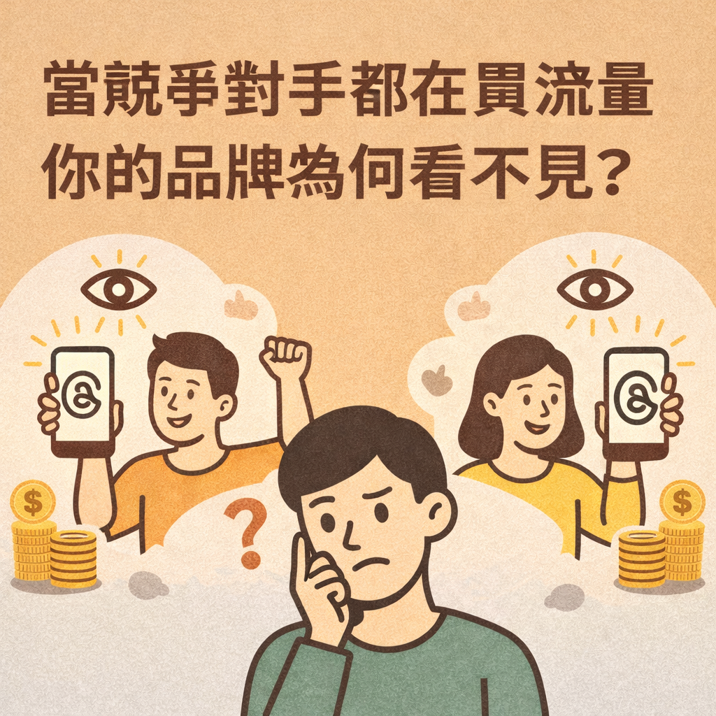 當競爭對手都在買流量，你的品牌為何看不見？