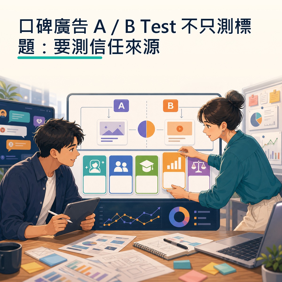 口碑廣告 A／B Test 不只測標題：要測信任來源