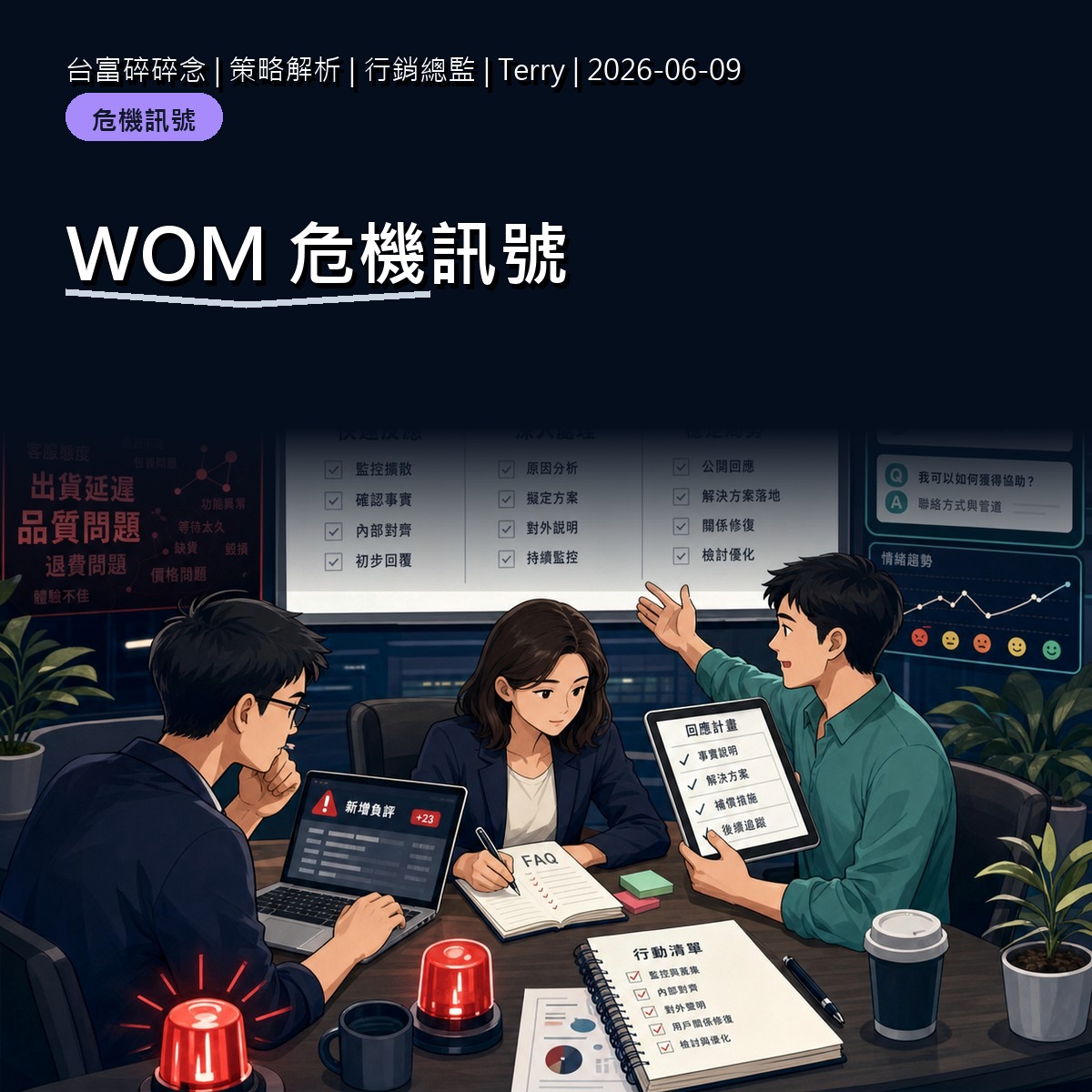 WOM 危機 24 小時內要先看哪幾個訊號
