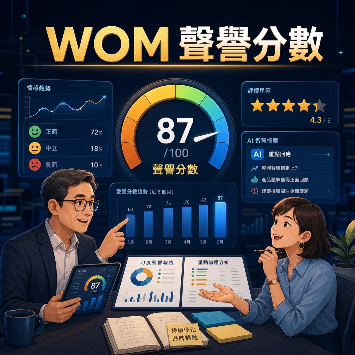 WOM 聲譽分數怎麼算？品牌主每月該追的 6 個信任指標